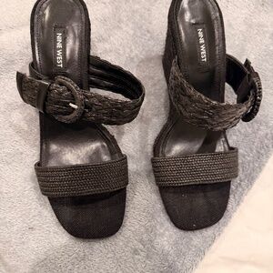Nine West Black Slide Sandals - 8.5M